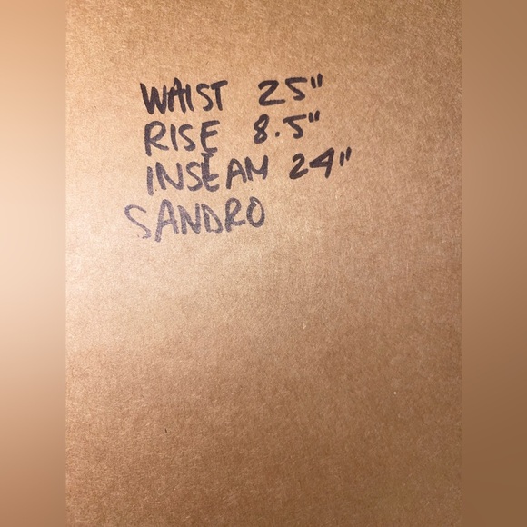 Sandro Paris Black Poesie Lamb Leather Flared Leg Crop Pants Women's US 2 capri - Picture 6 of 13